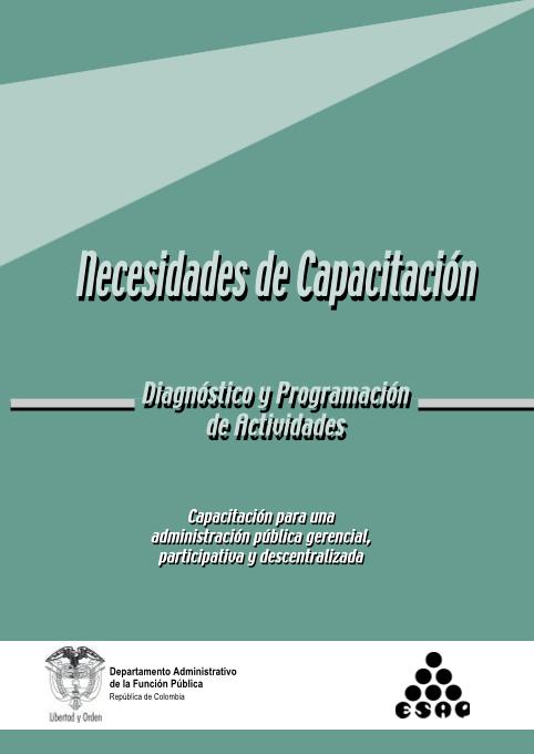 Necesidades de Capacitación: diagnóstico y programación de actividades
