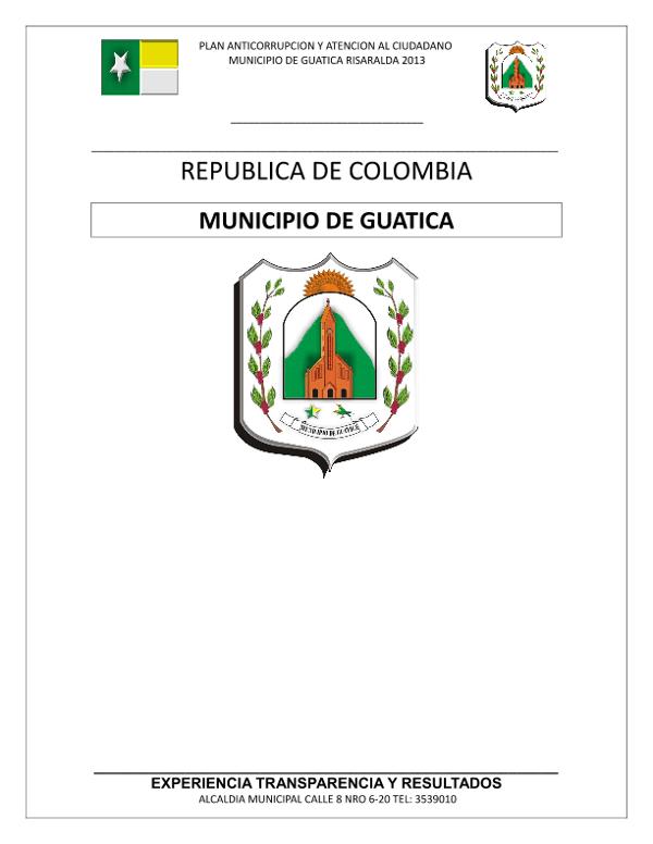 Plan Anticorrupción y de Atención al Ciudadano Guática Risaralda 2013 ...
